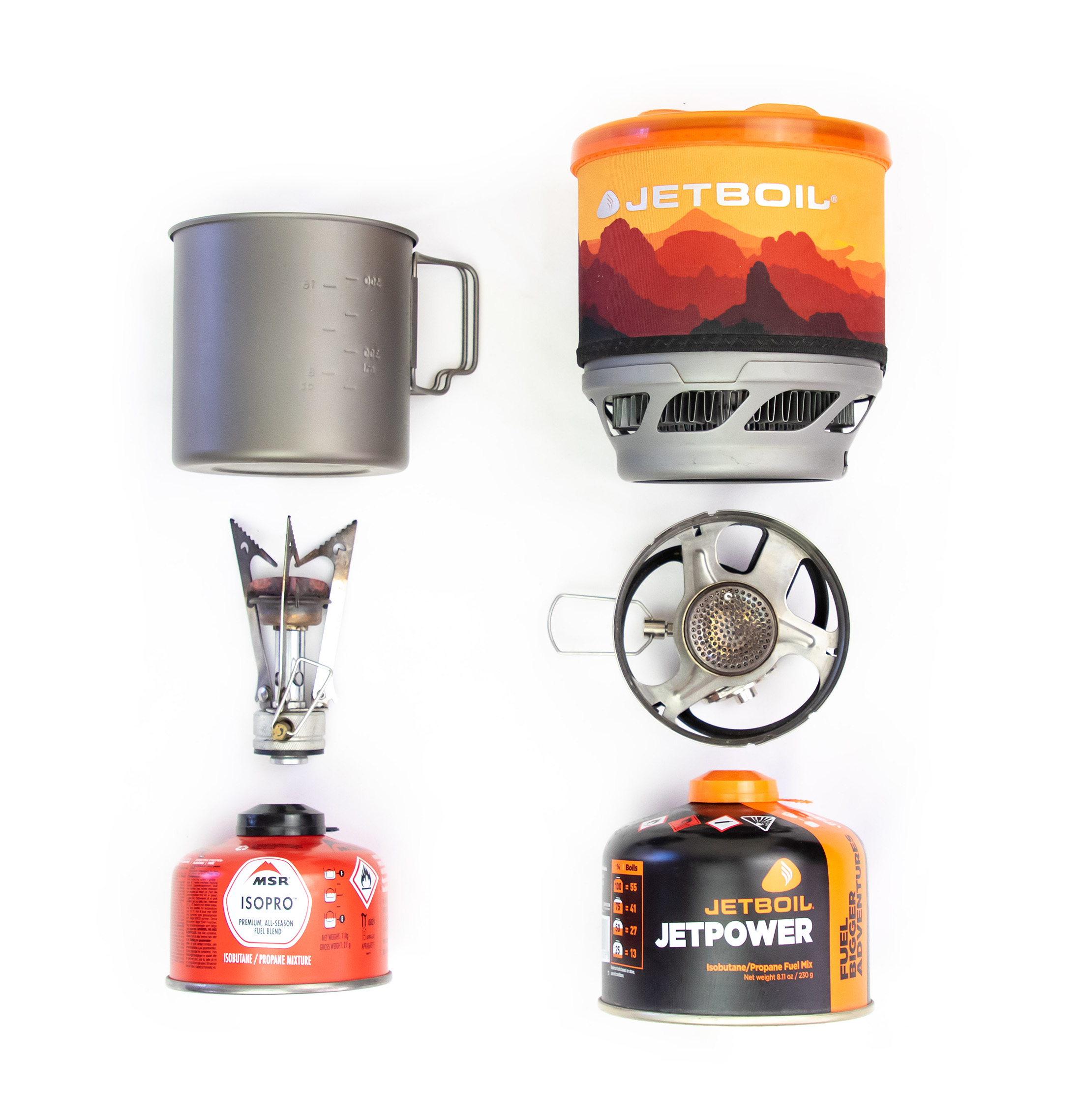 two types of canister stove