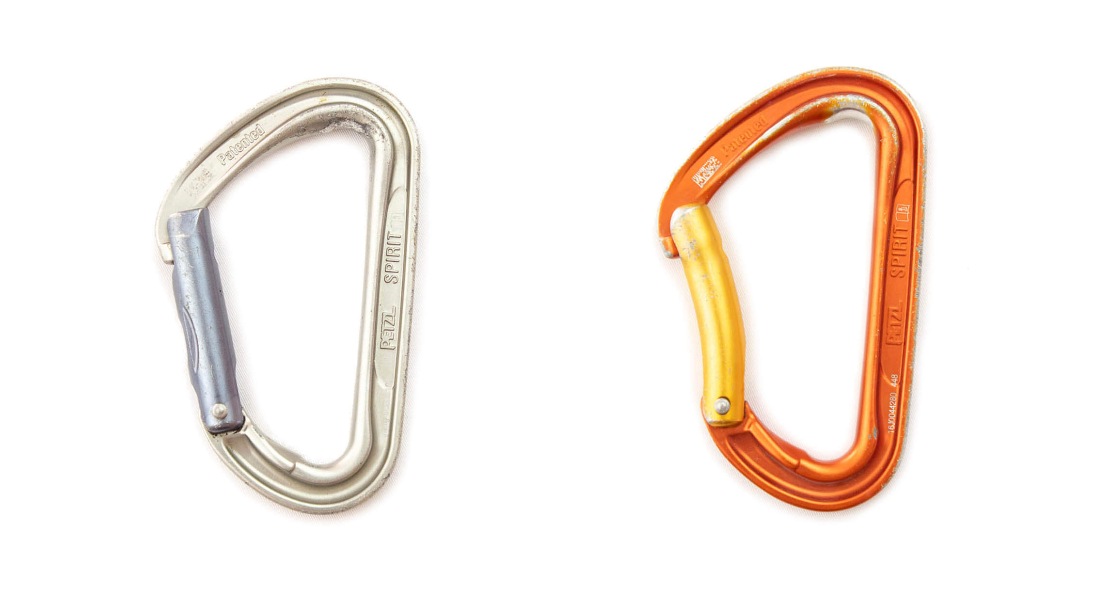 bent and straight gate carabiners