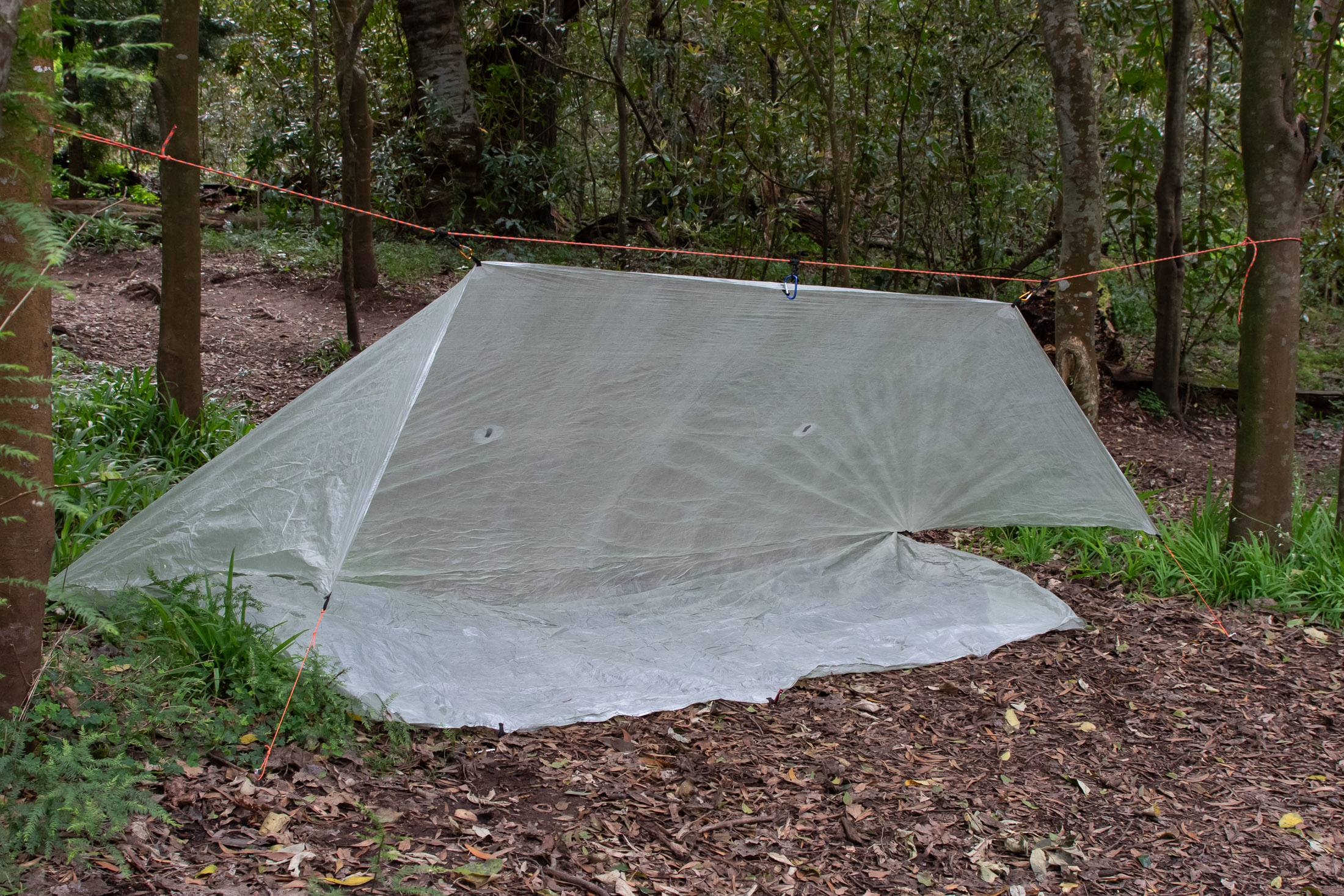 tarp rigged in stealth configuration