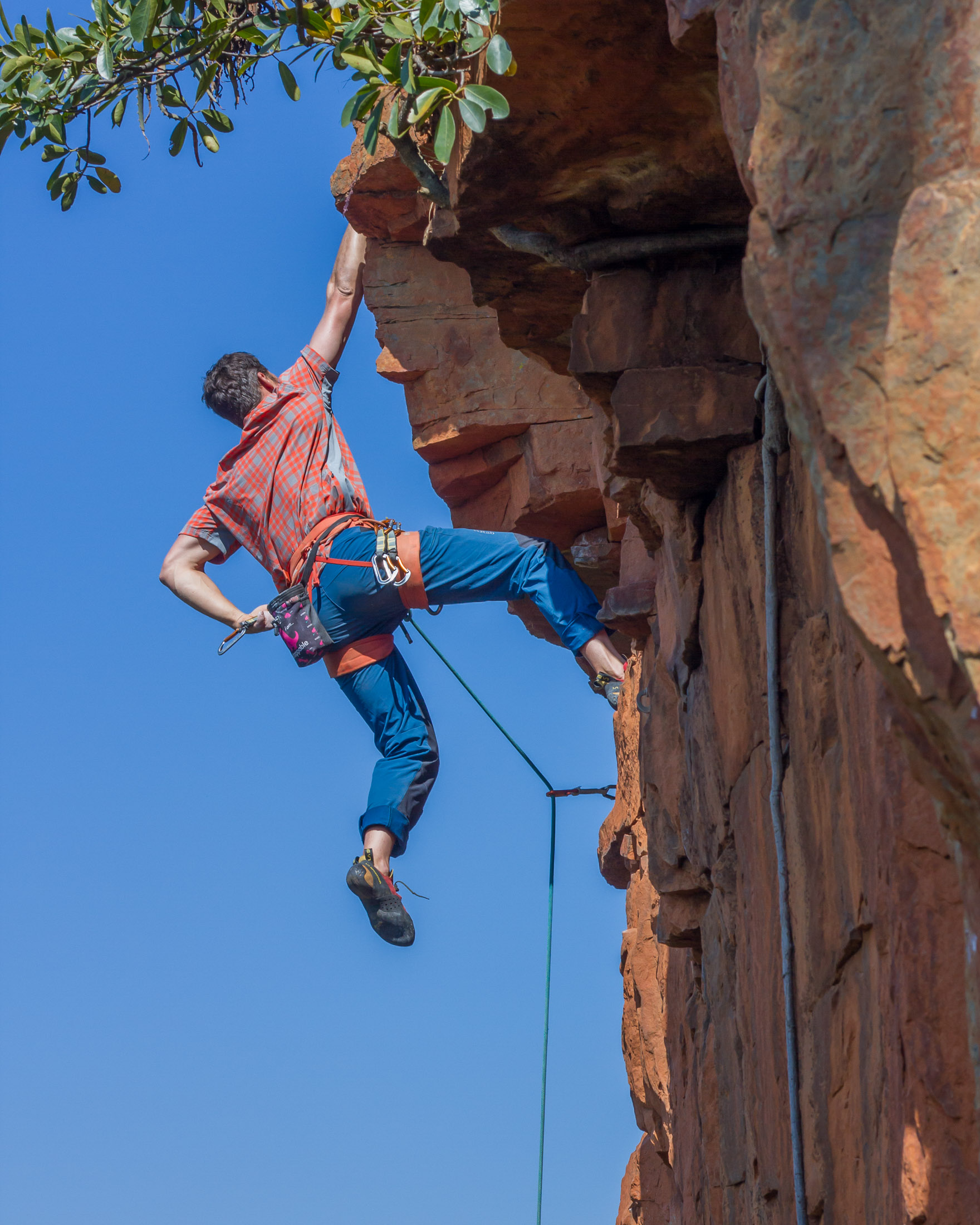 climber catching hold