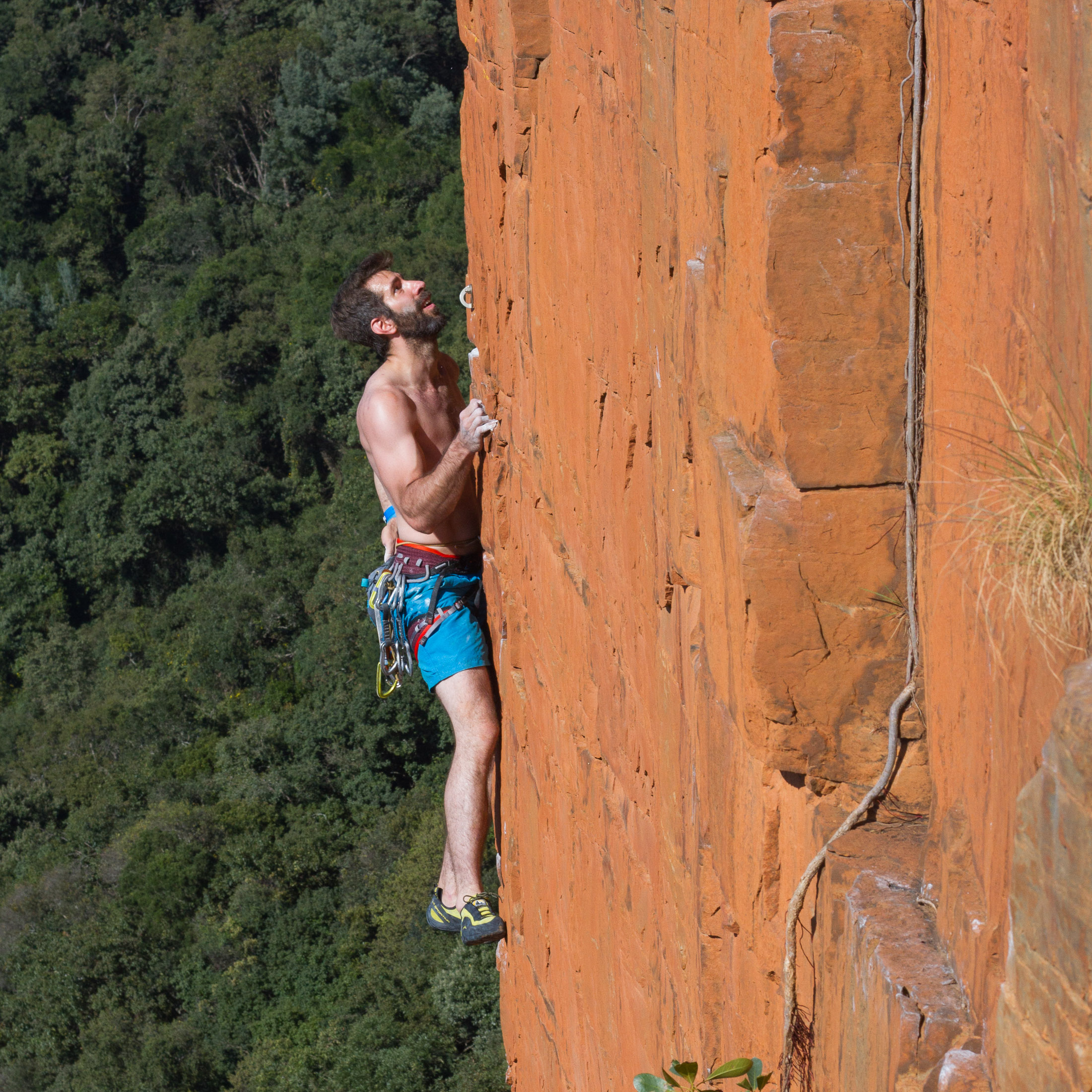 climber resting on arete