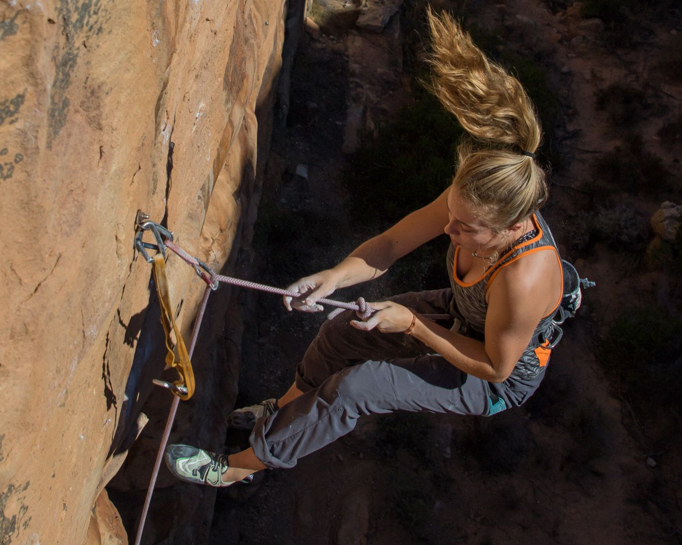 climber falling