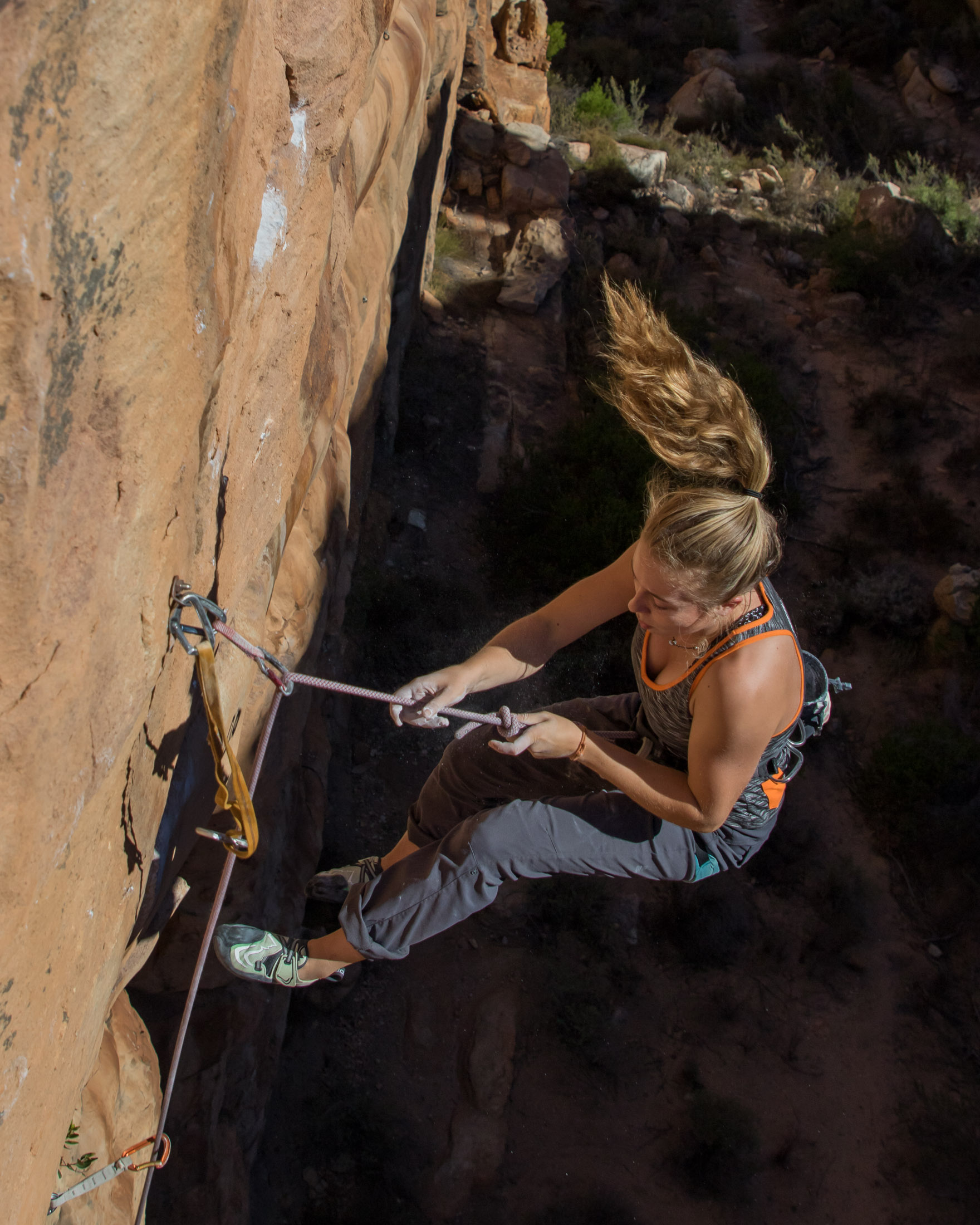 climber falling