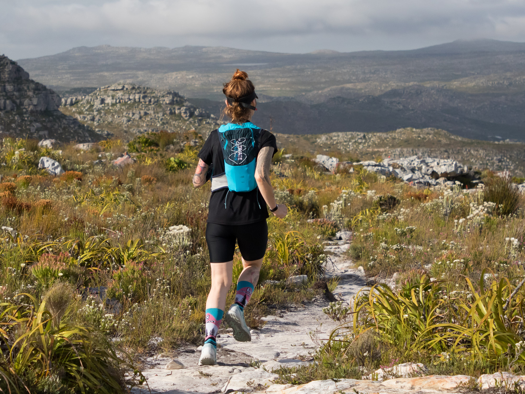 female runner in tights