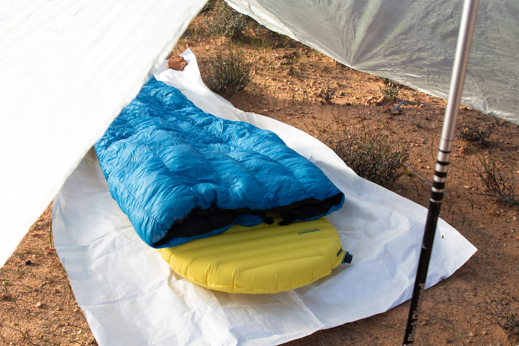 air pad on top of ground sheet