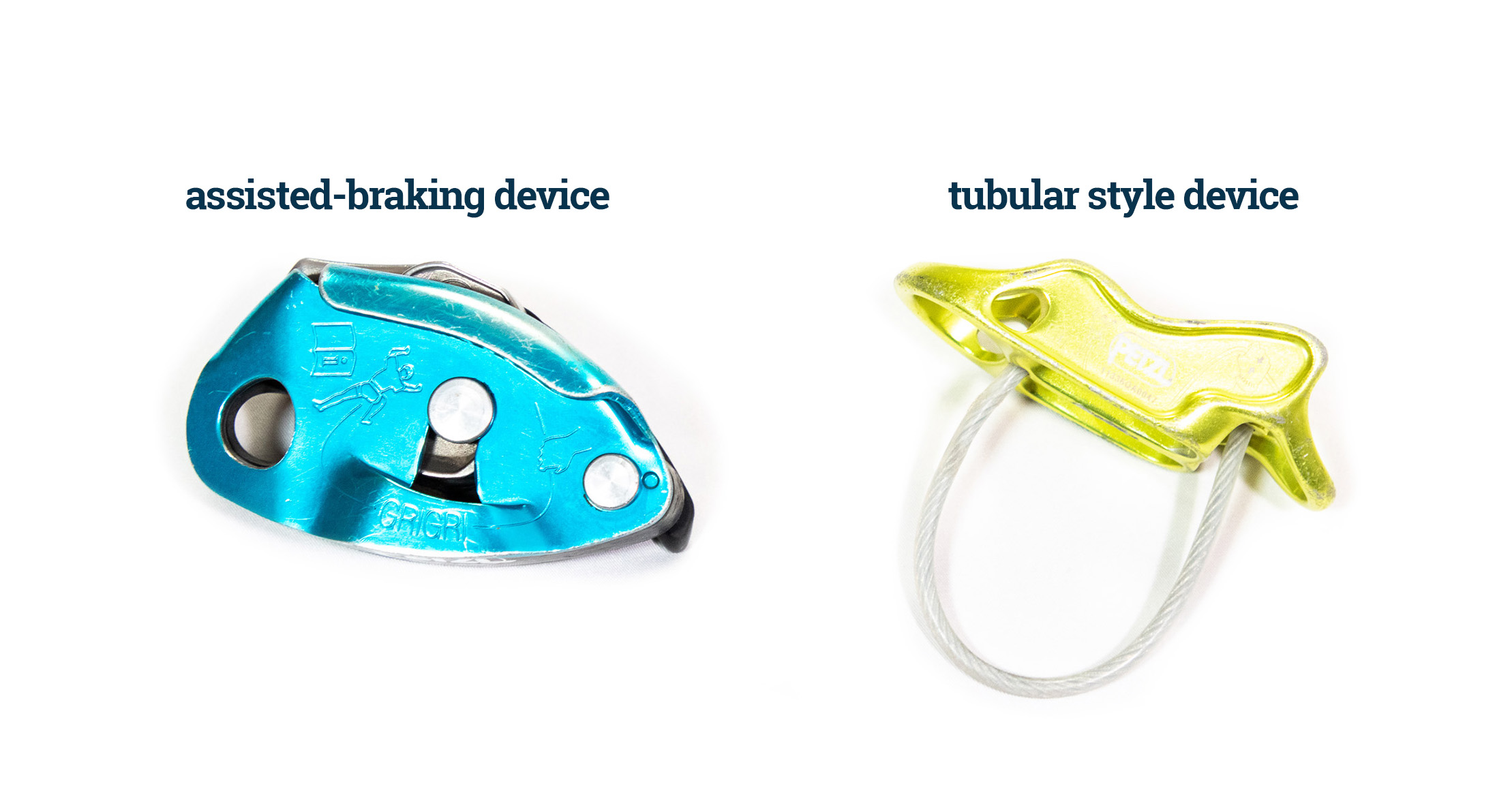 two types of belay device