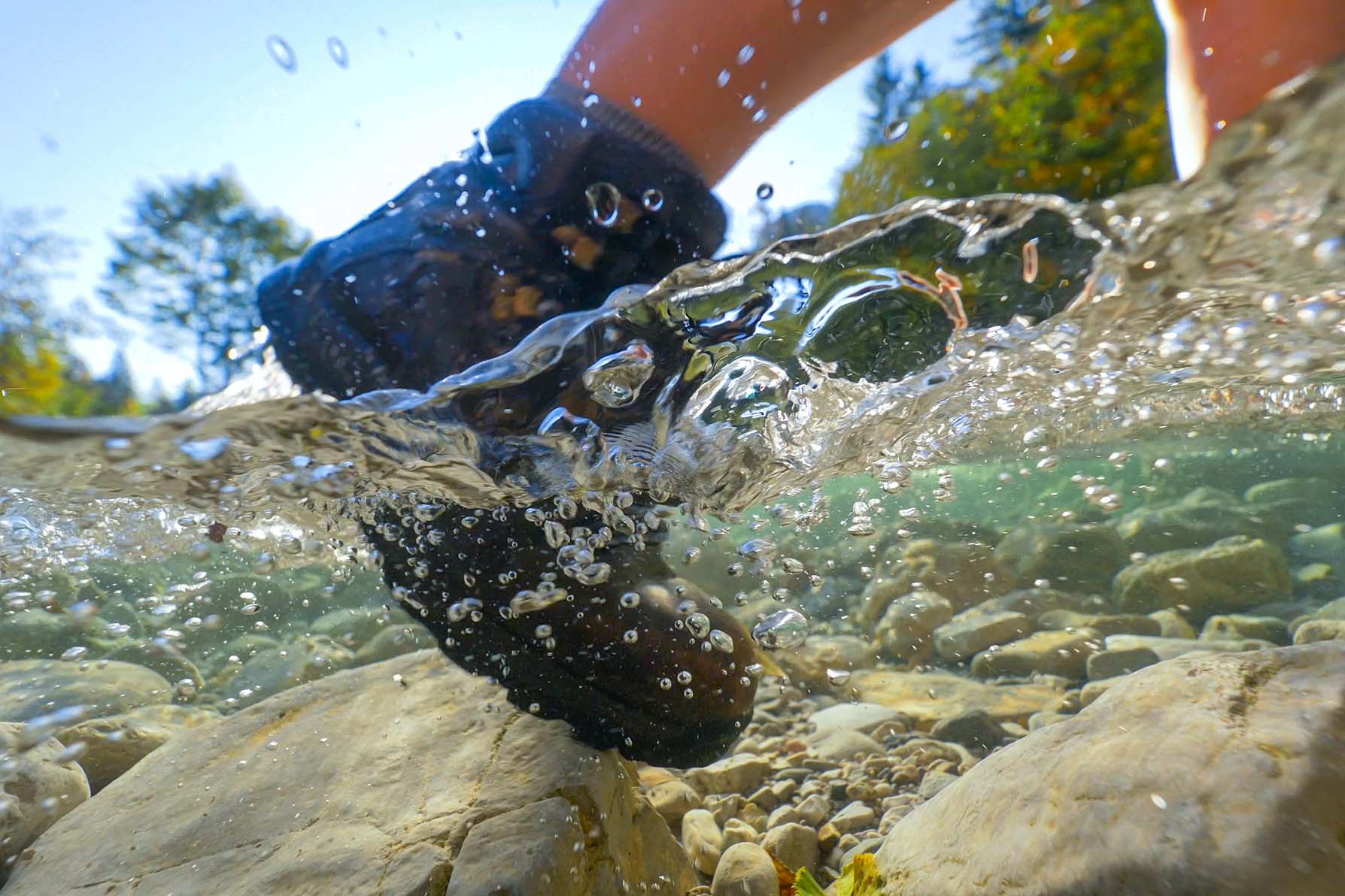 boots in water