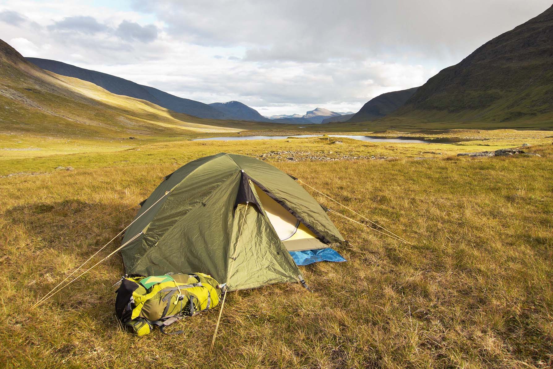 campsite on open plain